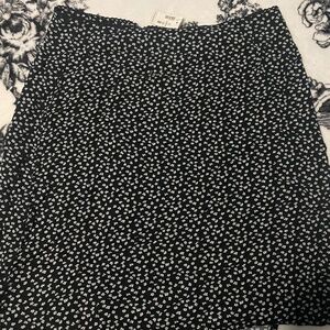 Black and white flower skirt